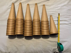 50 x Cardboard Textile Cones - 9 Deg 15 - 7 Inch High - Picture 1 of 4