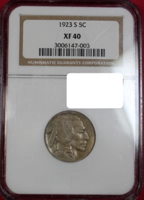 1923-S BUFFALO NICKEL NGC XF40 - Image 1 of 4