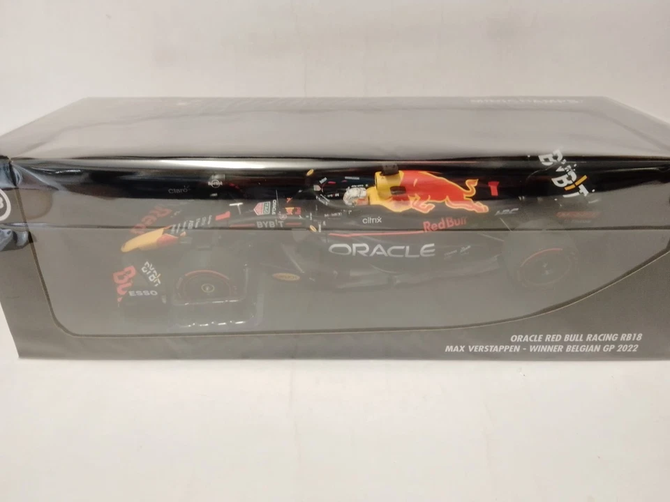 1 18 MINICHAMPS Red Bull Rb18 Max Verstappen Winner Belgium F1 Gp 2022 110221401