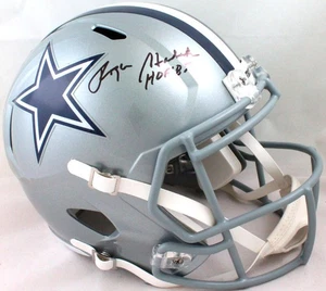 Roger Staubach Autographed Cowboys F/S Speed Helmet w/HOF- Beckett W Hologram - Picture 1 of 12