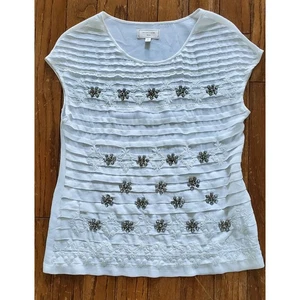 Moulinette Soeurs By Anthropologie Women’s Jeweled Embroidered Blouse XS - Picture 1 of 6
