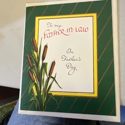 Tarjeta de suegro vintage - en el día del padre con sobre Foto 1 de 2