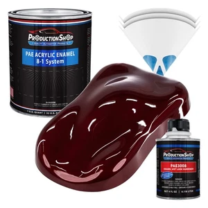 ProductionShop High Gloss Dark Maroon Metallic Acrylic Enamel Quart Kit Paint - Picture 1 of 1
