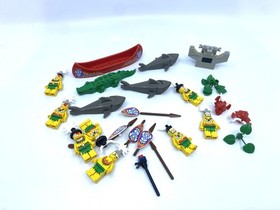 LEGO 8 Islander Minifigures King Kahuka Sharks Canoe Gator 6278 Enchanted Island