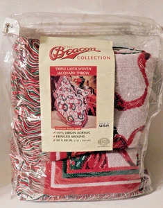 Manta de Tapiz Tejido Jacquard Beacon Corona de Navidad Luz 50"x60" Nueva - Imagen 1 de 9