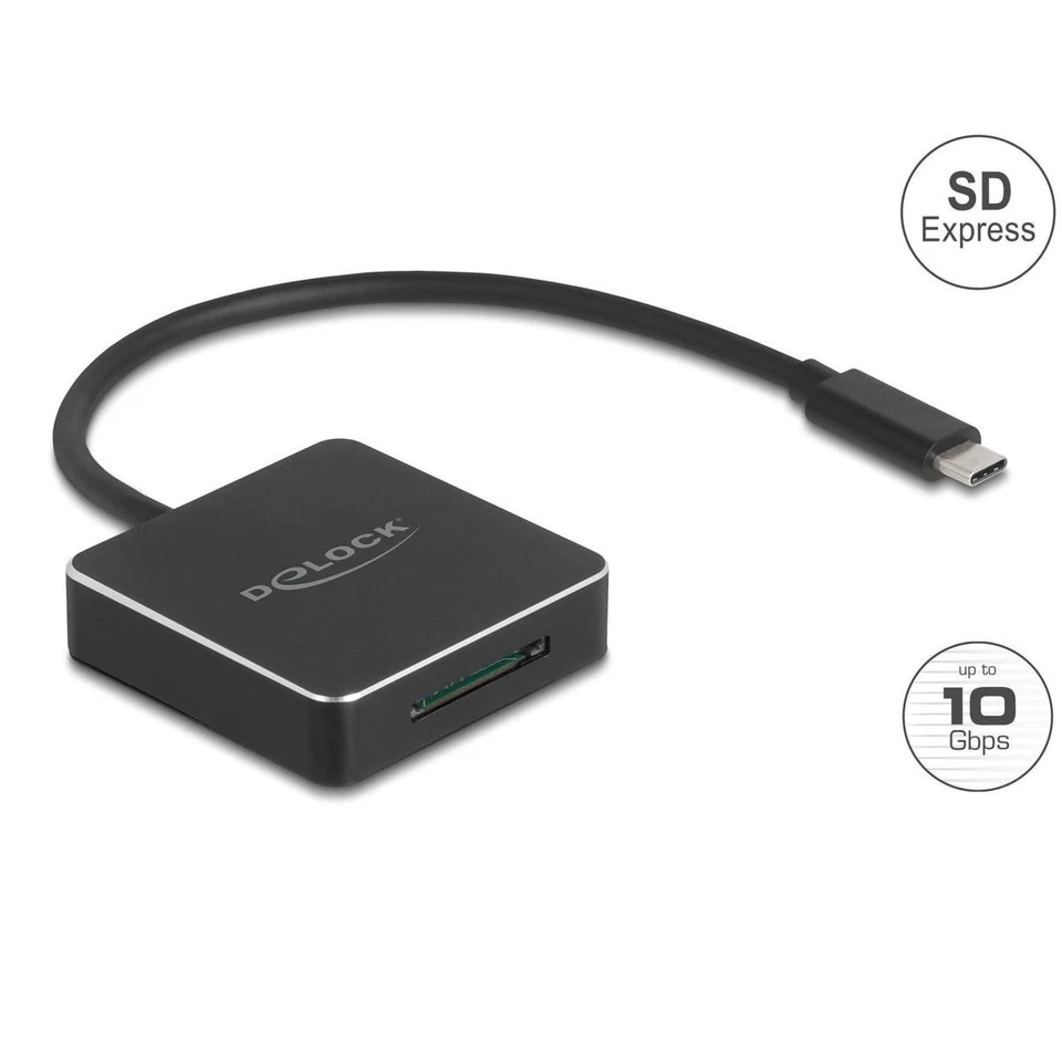 Delock USB Type-C Card Reader für SD Express (SD 7.1) Speicherkarten - Bild 1 von 1
