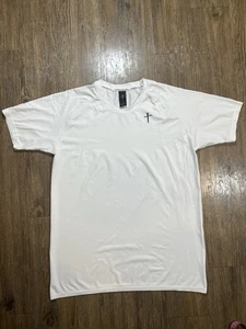 Camisa Three Nails Para Hombre L Blanca Manga Corta Rendimiento Ventilado Ropa Activa Cruz - Imagen 1 de 7