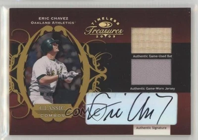 2003 Donruss Timeless Treasures Signatures /15 Eric Chavez #CC-12 Auto - Image 1 of 2
