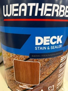 NEW WEATHERBEATER DECK STAIN & SEALER NEW MISSION BROWN GALLON FREE SHIPPING - Picture 1 of 1