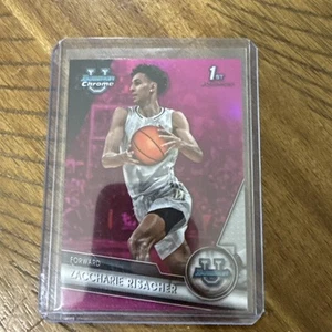 Zaccharie Risacher 2023-24 Bowman U Chrome 1st Rookie #9 Pink Refractor NBA  - Picture 1 of 2