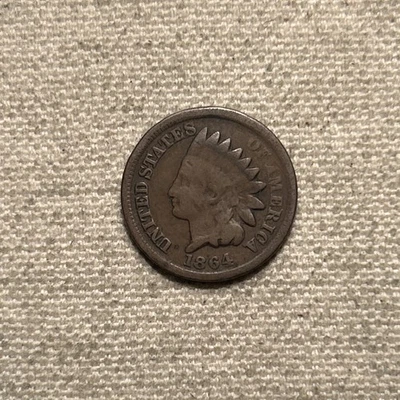 1864 Bronze Indian Head Penny Cent - Exact Shown! TL - Image 1 of 2