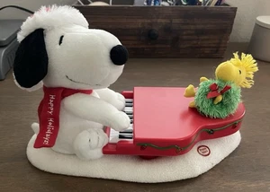 Hallmark Swinging mit Snopy Woodstock Klavier Musik/Lichter Weihnachten ~ ohne Bewegung - Bild 1 von 8