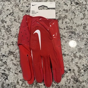 Nike Vapor Jet 7.0 Magnigrip Red White NFL Football Gloves DX4522-623 Size L - Picture 1 of 5