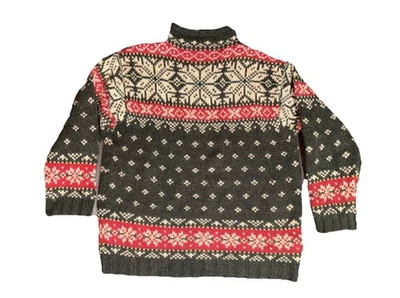 Vintage Abercrombie & Fitch Ski Sweater Mens  Nordic Y2K Size M 100% Wool Isle - Image 1 of 4