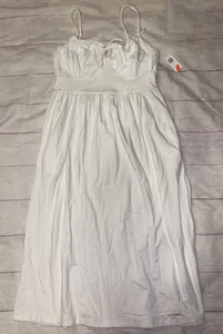 Womens Medium Old Navy White Sun Dress NWT - Picture 1 of 3