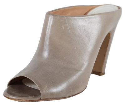 Zapatos de salón MAISON MARTIN MARGIELA de cuero gris topo punta abierta tacón bloque 40,5 Foto 1 de 4