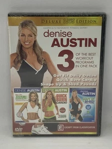 Denise Austin 3 Pack - Daily Dozen + Quick Cardio + Shape Up - New Sealed DVD - Picture 1 of 2