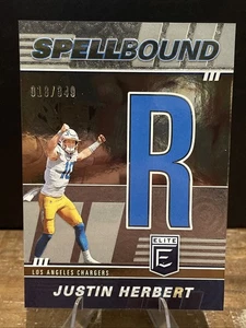 2022 Donruss Elite Spellbound Justin Herbert /349 Silver “R” Chargers. WB - Picture 1 of 3