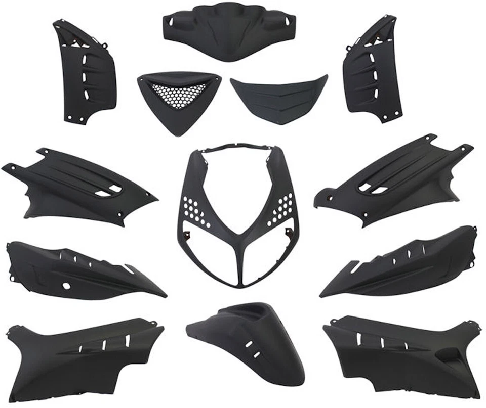 Verkleidungsset 13-Teilig Edge für Peugeot Speedfight 2 - Mattschwarz