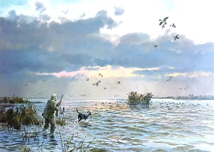 John Cowan Coming Home litografia Texas DU anno 1985 - nuova senza cornice come nuova - Foto 1 di 9
