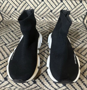 BALENCIAGA Kids Black Speed Sock Sneakers Size 27-28 EUR  10-11 US Toddler - Picture 1 of 10