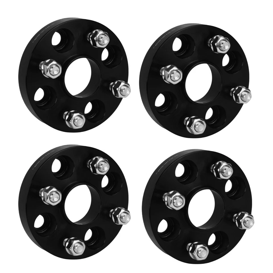 4 piezas espaciador de rueda de 1" 4x100 a 4x100 M12x1,5 tacos 54,1 mm para Ford Toyota Mazda Foto 1 de 4