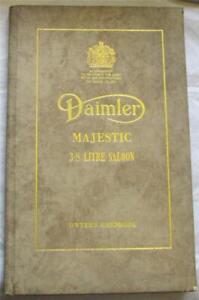 DAIMLER Majestic 3.8 Litre Saloon Car Owners Handbook 1960 #R702/05/23