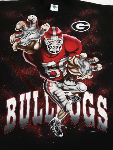 Georgia Bulldogs Football Sunrise Sportswear T Shirt 2XL Vintage Aop Cover