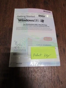 Windows 98 Second Edition Dell New Sealed with CD, Floppy, Book and Key - Picture 1 of 2