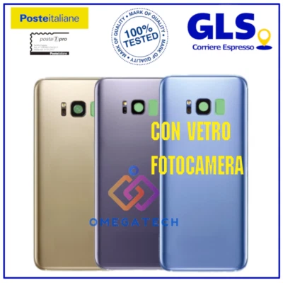 Scocca Posteriore+Vetro Fotocamera per Samsung Galaxy S8 Sm-G950 Vetro=Originale - Immagine 1 di 2