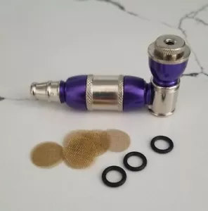 Pipa de Fumar Metal Púrpura 3"" con Pantallas + Orrillos - Imagen 1 de 4