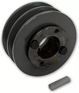 2 RANURAS DE HIERRO FUNDIDO MOTOR ELÉCTRICO GAVILLA DE 3,25" DOS RANURAS 3L 4L A CINTURONES - Imagen 1 de 6