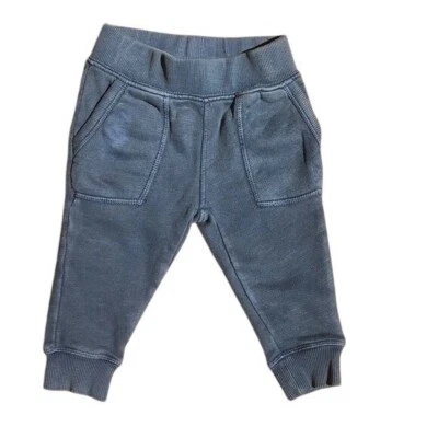 Marca: Pantalones deportivos azules para niñas GymboGymboree 6-12M nuevos con etiquetas con algodón blanco cara sonriente Foto 1 de 2