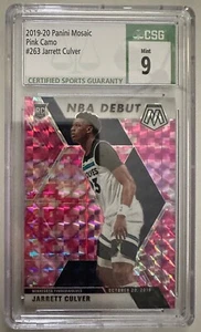 2019-20 Panini Mosaic - Pink Camo #263 Jarrett Culver - CSG/CGC 9 - ROOKIE CARD - Picture 1 of 2