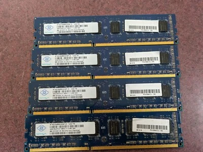 LOT 4 NANYA 4GB DDR3 PC3-12800U 1600MBz DESKTOP MEMORY RAM - Image 1 of 2