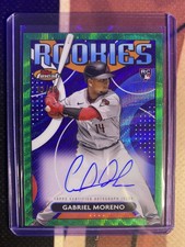 Gabriel Moreno Topps Finest 2023 Rookies Green Wave Auto /99 SP RC On Card ARI