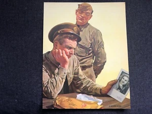 Vintage ART Litho Print Kalender US ARMY SOLDAT A Private Affair #119 - Bild 1 von 2