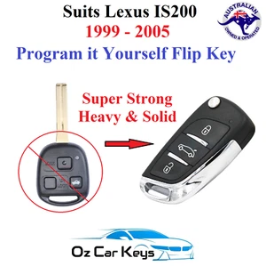 Suits Lexus IS200 Remote Flip Key Fob 1999 2000 2001 2002 2003 2004 2005 4C - Picture 1 of 13