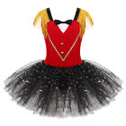 Kids Girls Circus Ringmaster Costume Outfit Halloween Jacket Mesh Tutu Skirt Set