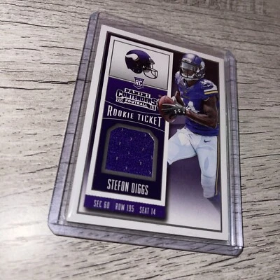 Stefon Diggs 2015 Panini Contenders Rookie Card Patch Ticket Swatches Vikings - Image 1 of 2