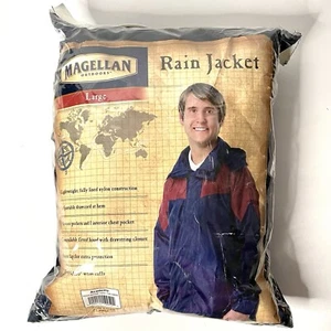 Megellan Outdoor große leichte gefütterte Nylon Bau Regenjacke mit Kapuze - Bild 1 von 1