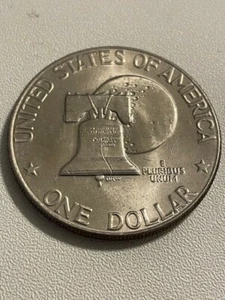1776-1976  D Eisenhower Liberty Bell Moon Bicentennial Dollar US Type 2 - Picture 1 of 4