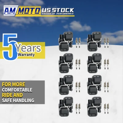 8X Ignition Coils + 16X Spark Plugs For Mercedes-Benz CL CLK ML Class V8 UF359  Foto 1 de 4