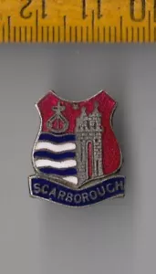 Escudo de armas vintage esmaltado Scarborough INGLANDIA pin heráldico insignia emblema escudo - Imagen 1 de 2