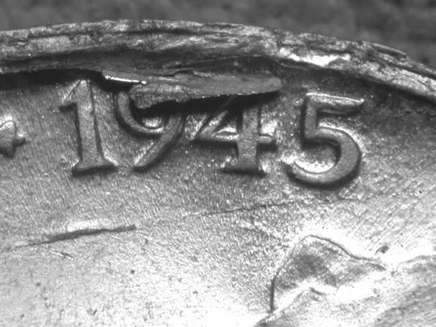 1945 P  With Lamination Peels on Obverse Error Ch BU Silver Jefferson Nickel Cover