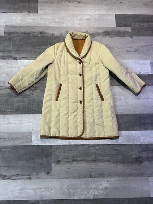 Vtg 60s Quilted Two-tone Pea Coat  White Bean Of St Paul Retro Lightweight - Image 1 of 4