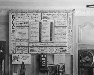 Bulletin Advertising Board 1937 Vintage 8x10 Reprint Of Old Photo - Picture 1 of 1