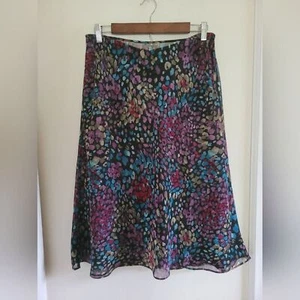 Falda Midi Grande Cato Años 90 Y2K Estampado Colorido Imitación Envoltura Fluida Hada Lizzie Boho - Imagen 1 de 8