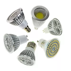 LED Spotlight E27/E14/GU10/MR16 3w 4w 5w 6w 9w 12w 15w Bulb SMD/COB/Epistar Lamp - Picture 1 of 15