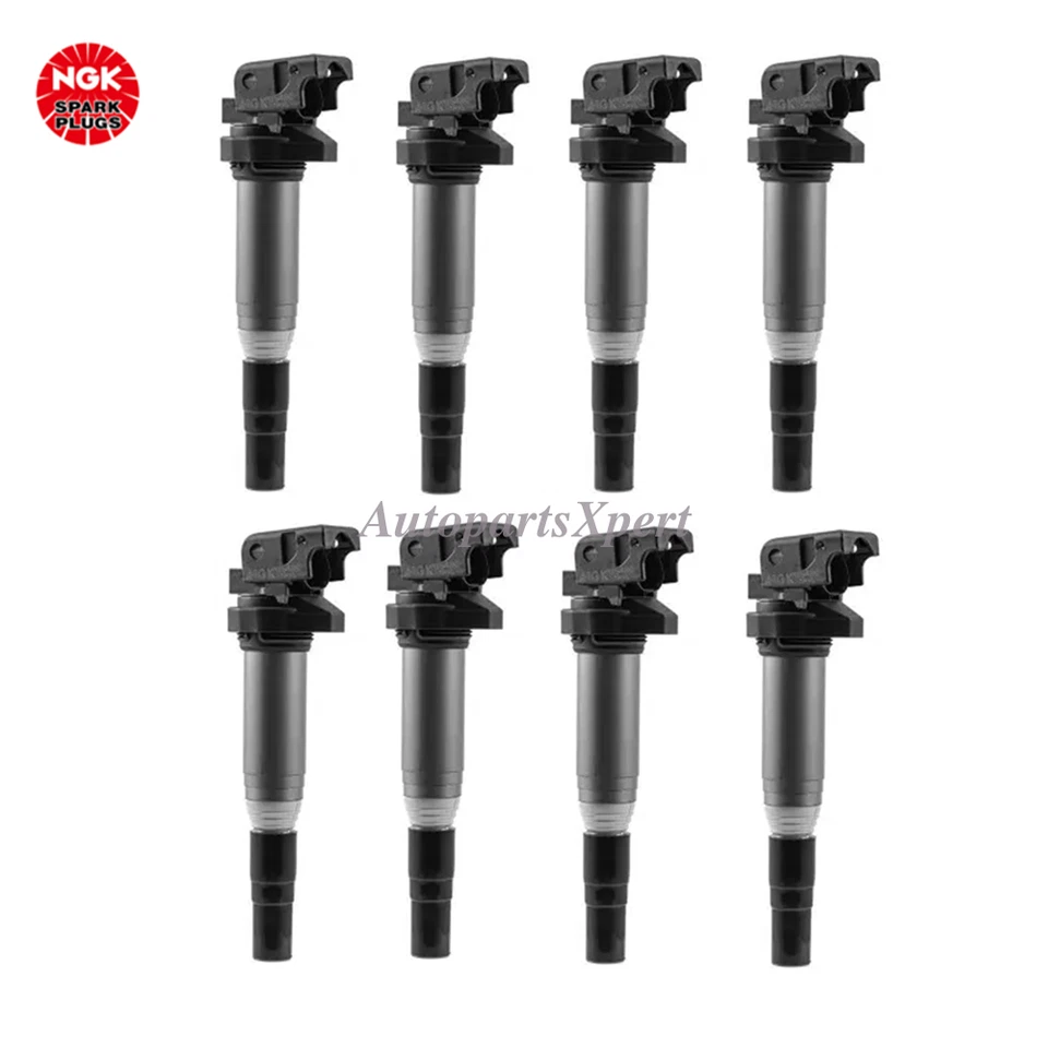 8 pcs OEM NGK Ignition Coil 12137559842 for BMW 550i 650i 750i M5 X5 X6 X7 4.4L - Изображение 1 из 4